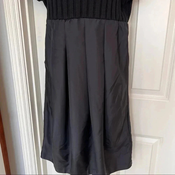 Chelsea & Theodore black ribbed turtleneck fit and flair dress size medium - Picture 3 of 14